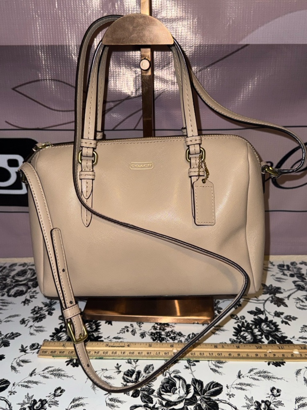 Coach Blush Pebbled Leather Dome Satchel